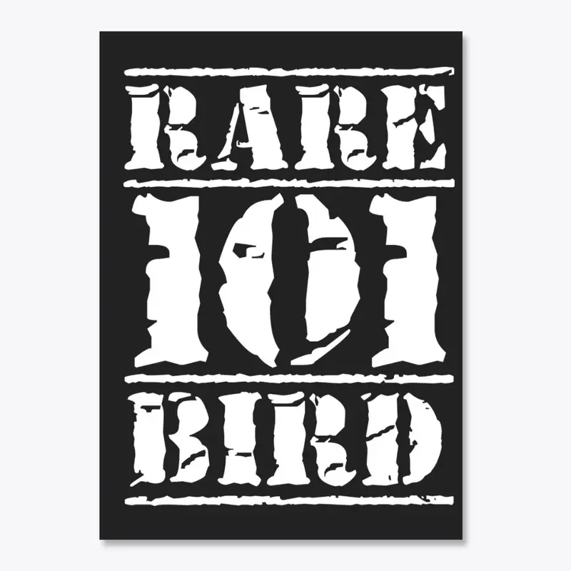 Rare Bird 101 Stamp Sticker (black)