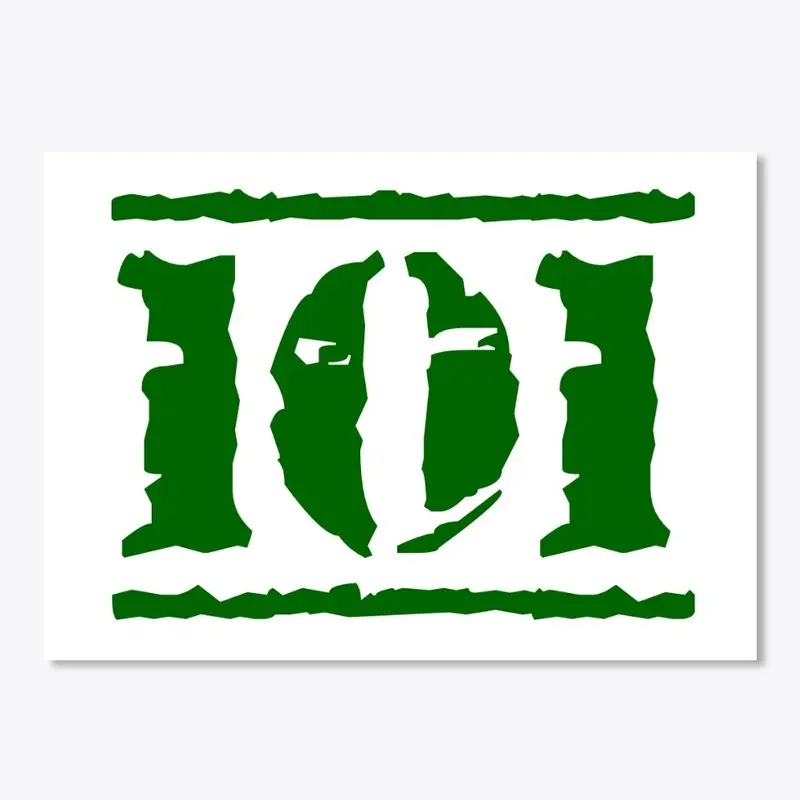 101 Stamp Sticker (green)