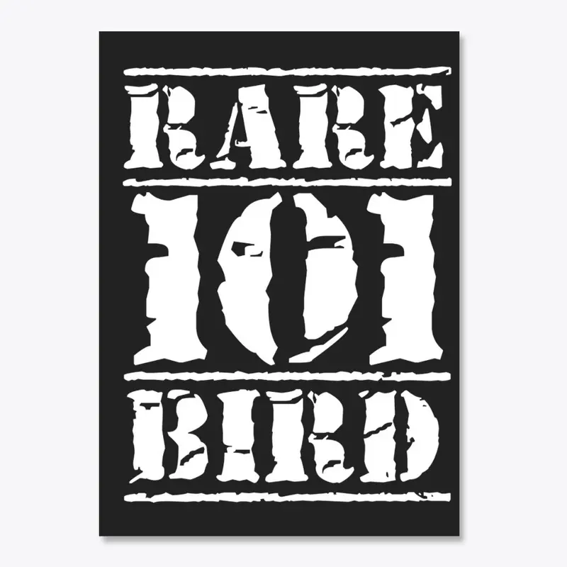 Rare Bird 101 Stamp Sticker (black)